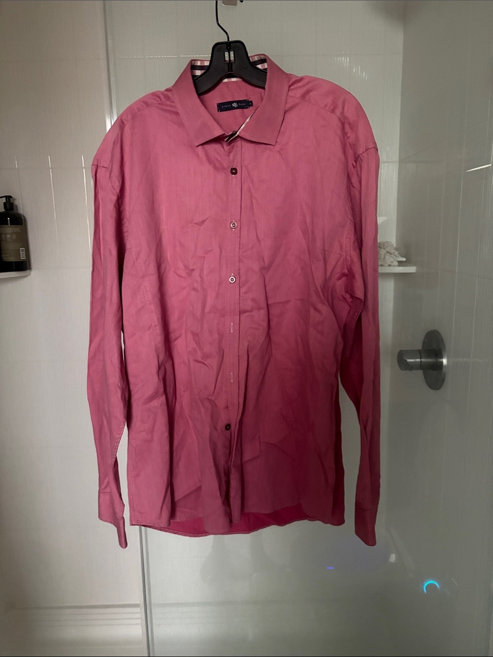 Stone Rose Men's Rose/Pink Long-Sleeve Button-Up Shirt